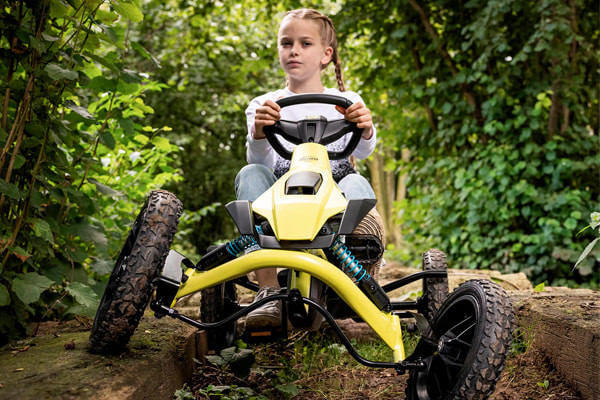 Met schokabsorberende off-road veren