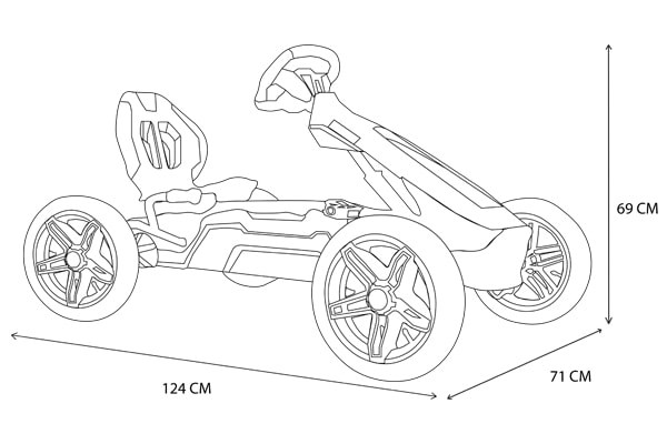 Afmeting: 124x71x69 cm