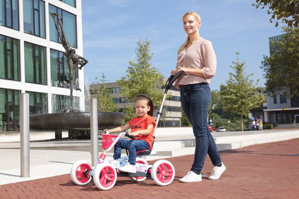 Verstelbare en afneembare duwstang.