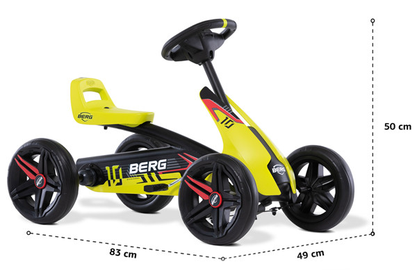 De afmetingen van de Buzzy Aero.