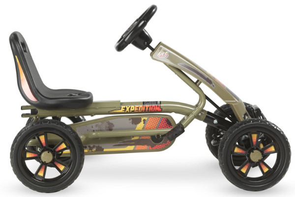 Dankzij de pendelas blijven beide voorwielen altijd aan de grond.