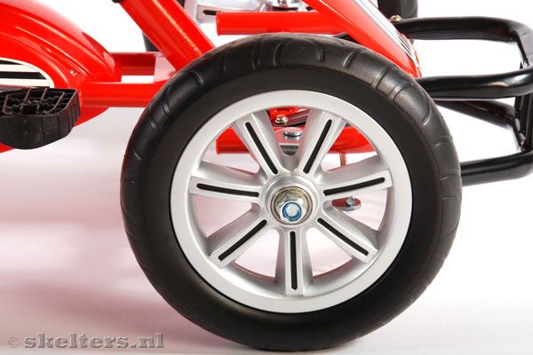 EVA wielen met zacht profiel.